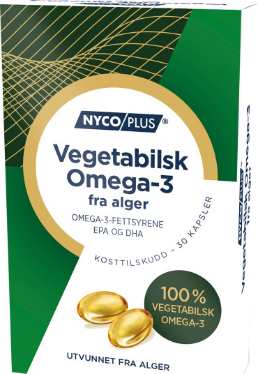 Nycoplus Vegetabilsk Omega 3 fra alger 30 kapsler Nycoplus Vegetabilsk Omega 3 fra alger 30 kapsler
