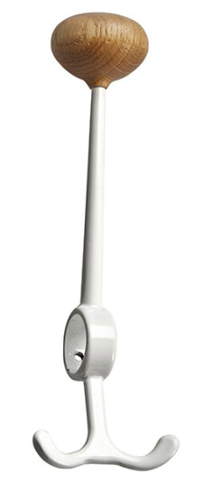 Essem Design Oskar krok hvit, knott av eik