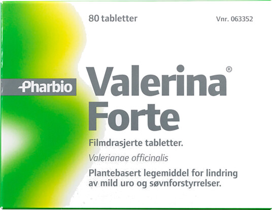 Valerina Forte tabletter, 80 stk. på brett