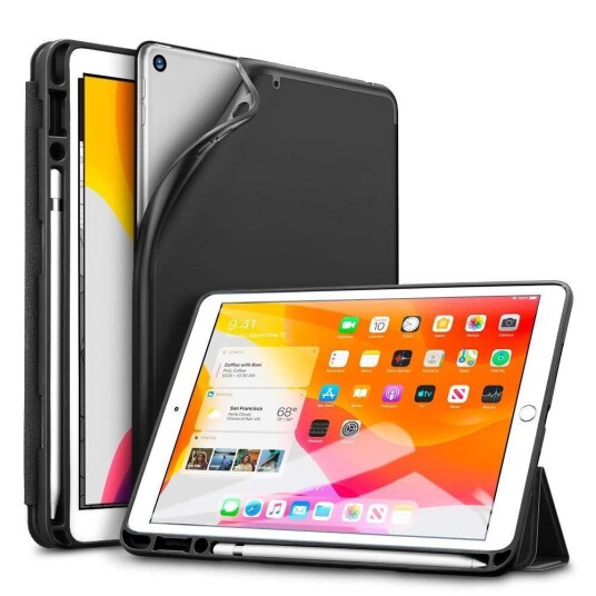 ESR iPad 10.2" (2021 / 2020 / 2019) ESR Rebound Støtdemping Deksel w. Apple Pencil Holder - Black