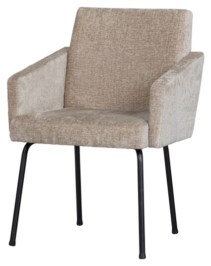 BePureHome Monter Spisebordsstol m. armlen, Grovt vevd stoff, Natur Unoliving