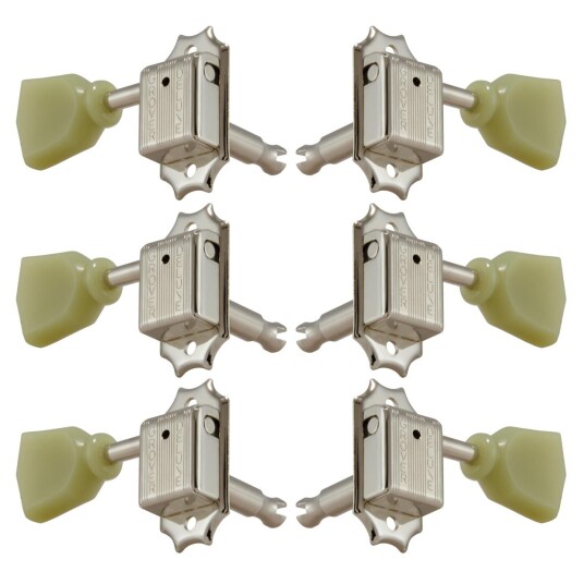 Grover 133nk Deluxe Guitar Machines W/keystone Button, 3+3 - Nickel Grover 133nk Deluxe Guitar Machines W/keystone Button, 3+3 - Nickel