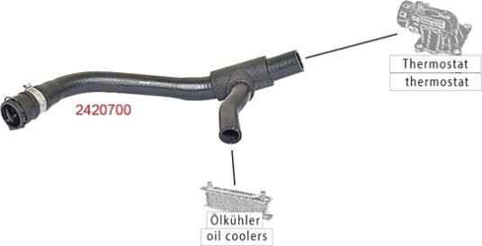 METZGER 2420700 Radiatorslange