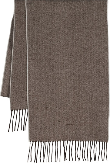 Gant Herringbone Scarf - Brown - ONE SIZE