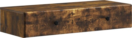 vidaXL Vegghengt Sidebord Røkt Eik 87,5 x 34,5 x 17 cm Konstruert tre