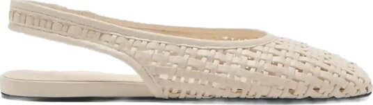 Mango Braided Backless Ballerina Flat   White   37
