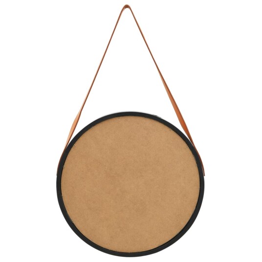 vidaXL Veggspeil med stropp 50 cm svart vidaXL Veggspeil med stropp 50 cm svart