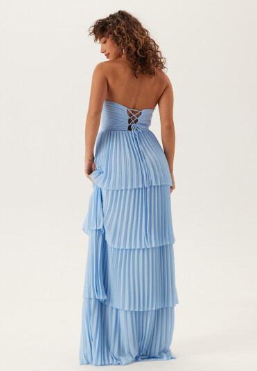 Bubbleroom Occasion Pleated Bandeau Gown