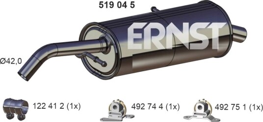Bakre eksospotte ERNST 519045 Bakre eksospotte ERNST 519045