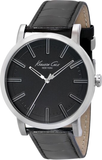 Kenneth Cole Herreklokke IKC1997 Sort/Lær Ø44 mm Kenneth Cole Herreklokke IKC1997 Sort/Lær Ø44 mm