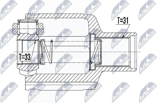 Nty Drivknute drivaksel NTY NPW RE 060