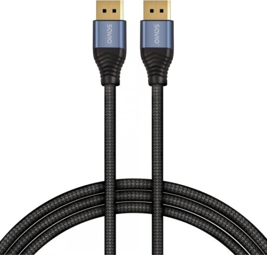 Savio Cl-209 Displayport-Kabel 1 M Sort