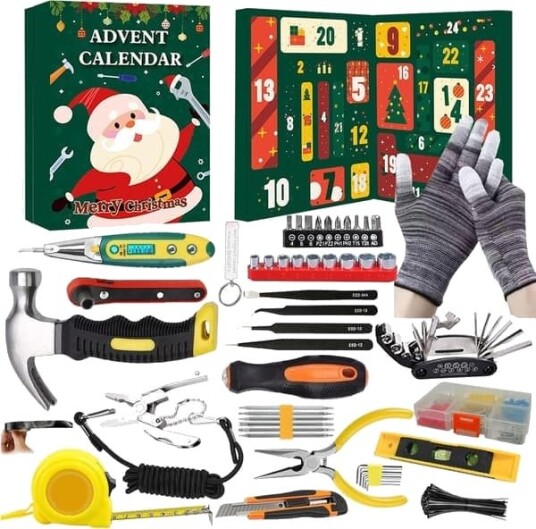 2026 Adventskalender Håndverktøysett Julenedtelling 24 dagers Håndverktøy Adventskalender Sett
