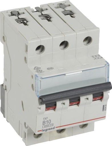 Legrand TX³ MCB automatsikring B10 3P 3M 6/6kA
