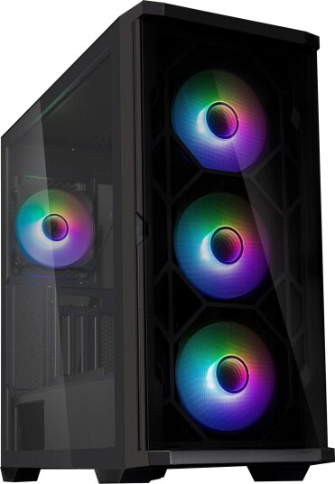 Zalman Z10 Duo Midi Tower Kabinett med Herdet Glass - Svart Zalman Z10 Duo Midi Tower Kabinett med Herdet Glass - Svart
