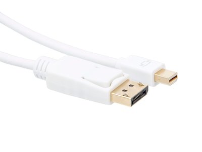 MiniDP til Displayport kabel 3m (hvit)