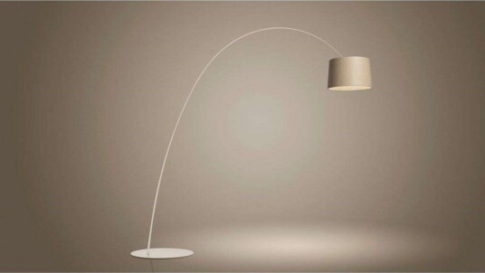 Twiggy Elle Wood gulvlampe, grå/tre, dimbar - Foscarini - Stue - Metall