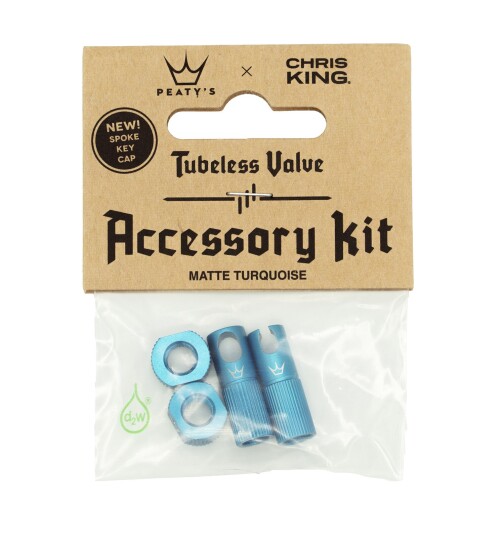 Peatys x ChrisKing Tubeless Ventil Kit Turkis