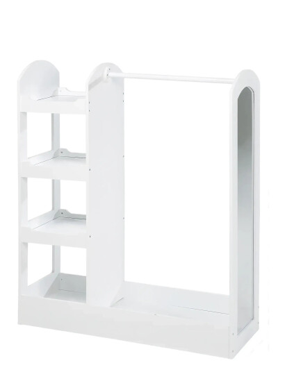 ROBA Child"s Wooden Coat Rack With Shelf - White - 107X 90X 34.5CM ROBA Child"s Wooden Coat Rack With Shelf - White - 107X 90X 34.5CM