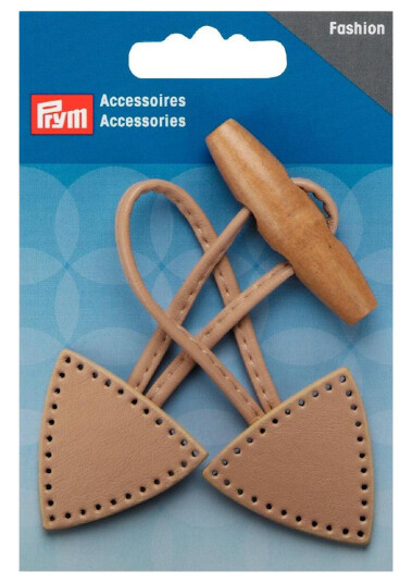 Kofte hekter i skinn beige 15 x 5 cm Kofte hekter i skinn beige 15 x 5 cm