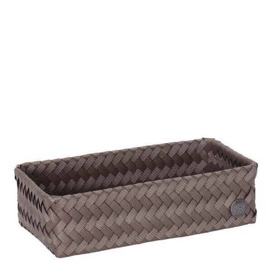 Handed By Fit Double Tiny oppbevaringskurv 24x12x7 cm taupe