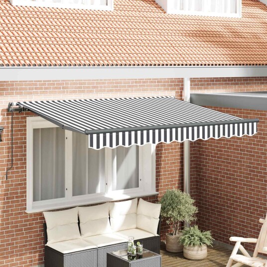  Innvendbar Markise Antrasitt 350 x 200 cm stoff