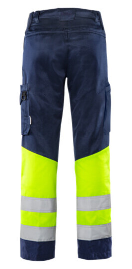 Fristads 2668 GPLU Arbeidsbukse varsel, Gul/Marineblå C44