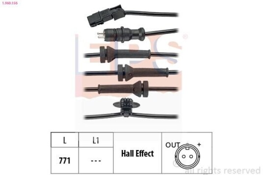 Sensor, ABS EPS 1.960.156