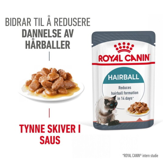 Royal Canin Våtfôr til Katt Hairball Care 85 g x 12 porsjonsposer