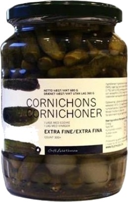 Cornichons Ekstra Fin 300+ Gl 680 G Cornichons Ekstra Fin 300+ Gl 680 G