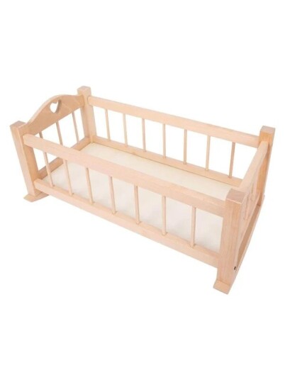 Small Foot Wooden Swing Doll Bed Natural