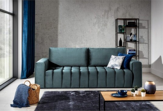 Sofa Eltap Lazaro 247x97x92 cm Monolith 76 Blå