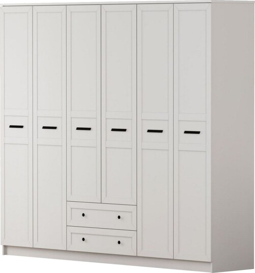 Meyra Garderobe 210x184 cm - Hvit