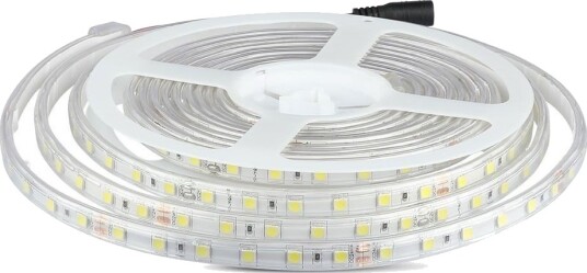 V Tac 5m 9W/m sprutsikker LED strip 24V DC IP65 60 LED per meter Kulør : Kald