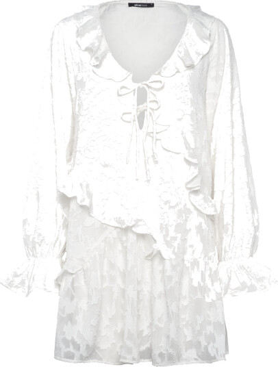 Gina Tricot Mini Dress - White - L