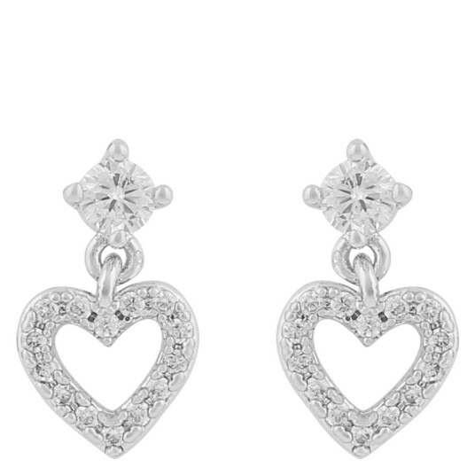 Snö Of Sweden Nisi Heart Earring Silver Onesize
