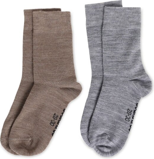 Alpacasocks&Co Merino Lifestyle Kids 2 Pack   Grey   28 30