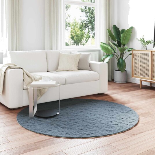 Kunstpels Kanin Teppe Olite Antrasitt Ø 200 cm Polyester