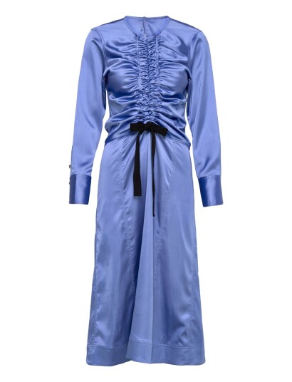 Ganni | Solid Satin Midi Dress | 36