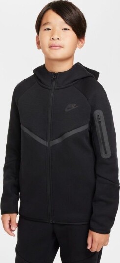 Nike Hettegenser Nsw Tech Fleece Fz   Svart Barn størrelse M: 137 147 cm