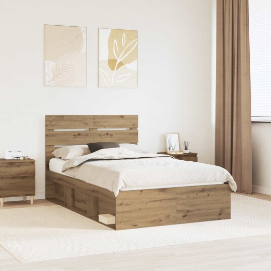  Sengestamme Kunstnerisk Eik 120 x 200 cm Massiv furu