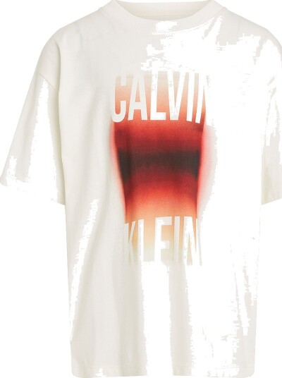 Calvin Klein T skjorte Gradientgrafikk Tofu Calvin Klein 12 år 152 T skjorte Hvit