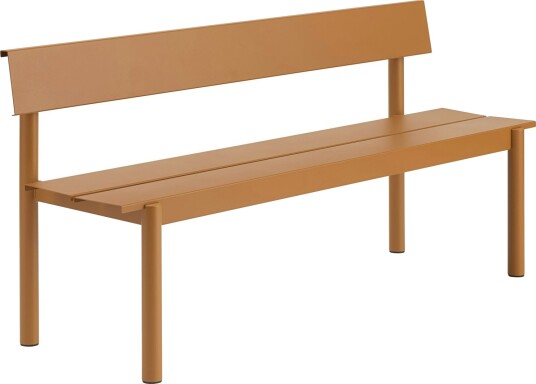 Linear Benk Med Ryggstøtte 170 cm Burnt Orange Linear Benk Med Ryggstøtte 170 cm Burnt Orange