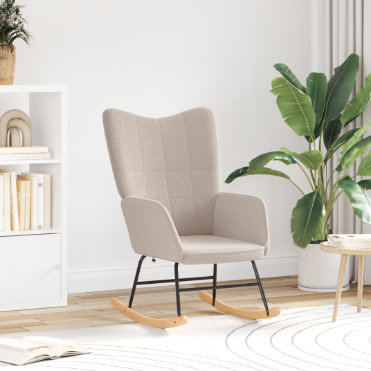 Avslappende stol Lysegrå 61 x 78 x 98 cm stoff