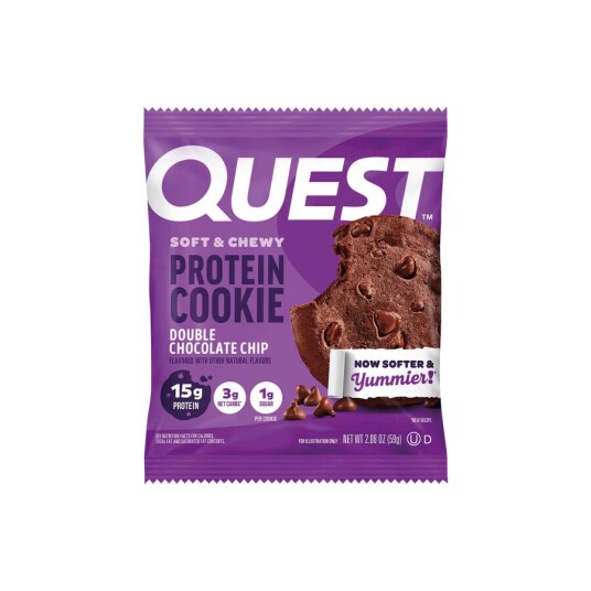 Quest Proteinkjeks Dobbel Sjokolade chip 59 g Quest Proteinkjeks Dobbel Sjokolade chip 59 g