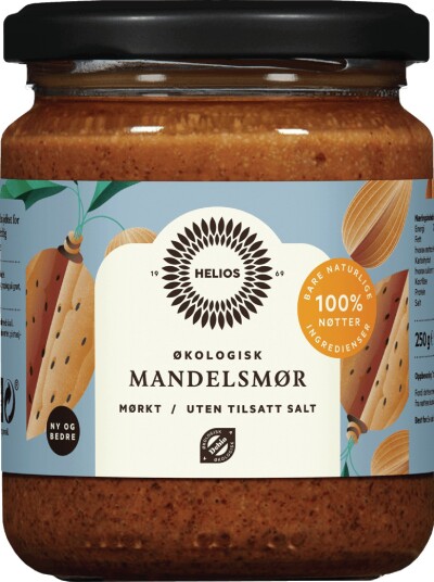 Helios Mandelsmør mørkt, 250 g