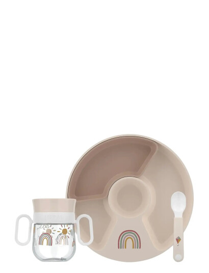 Mepal Begyndersæt Mio Sunshine & Rainbow 3 Dele - Beige - 21.3X10.5X20.4CM