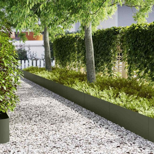 vidaXL Gjerdekant 50 pcs Olivengrønn 100 x 0.05 x 20 cm