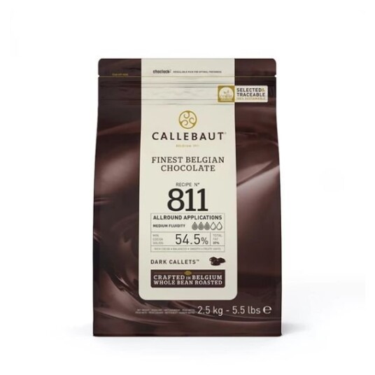 Mørke Sjokoladeovertrukne Knapper 54,5% Barry Callebaut 2,5kg Mørke Sjokoladeovertrukne Knapper 54,5% Barry Callebaut 2,5kg