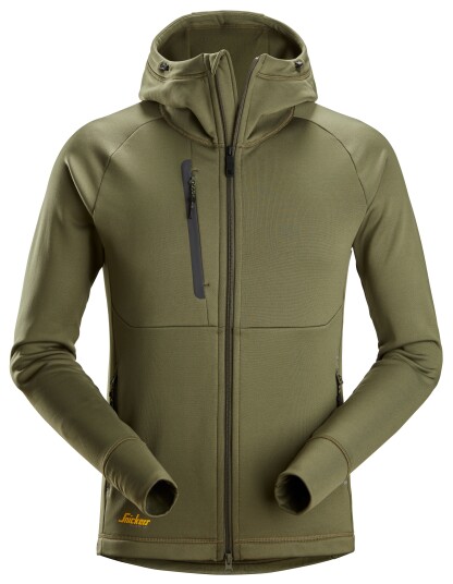Snickers Workwear 8026-3100 Hettegenser khaki grønn XS Snickers Workwear 8026-3100 Hettegenser khaki grønn XS